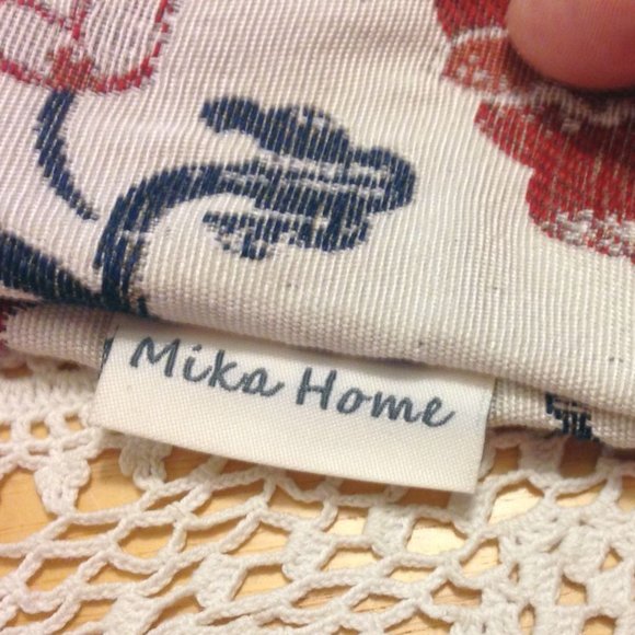 Mika Home Bold Accent Pillow Covers, rich colors, embroidery look - Picture 4 of 5